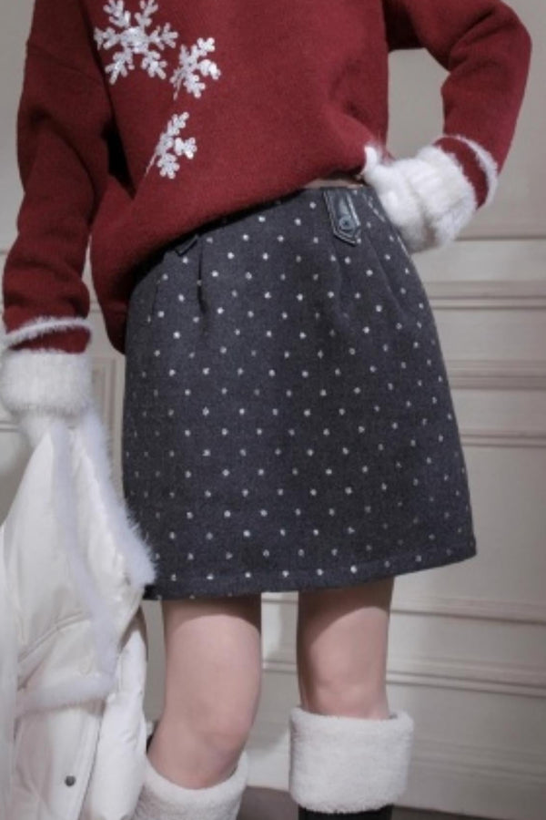 Dark Night Woolen Skirt