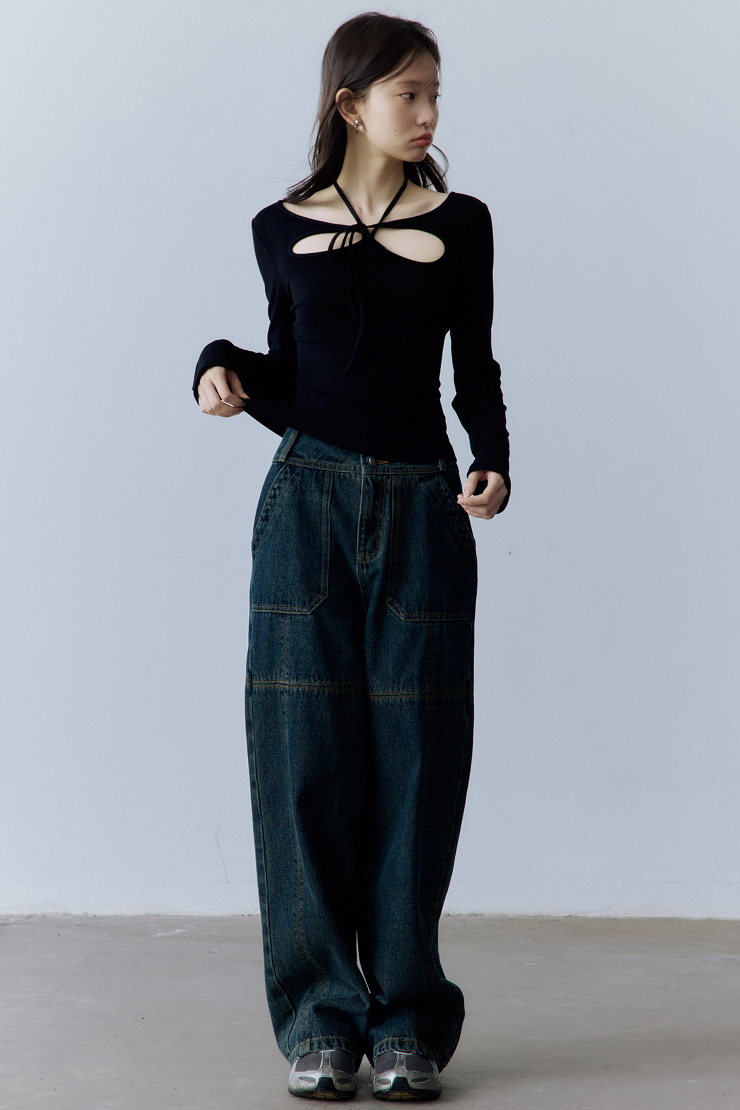 Dekonstruiertes Balletcore Strickoberteil