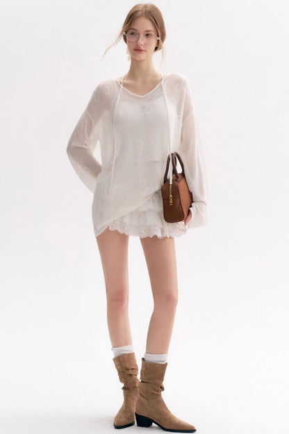 Lazy Bow Knit Cover-up