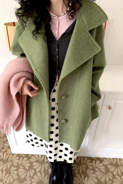 Green Manor Woolen Coat