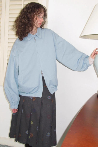 Washed Cotton Lapel Jacket