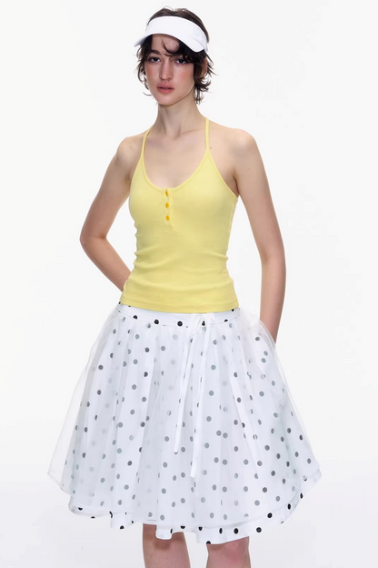 Pure Cotton Polka Dot Skirt