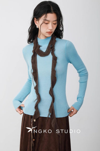 Light Blue Round Neck Sweater