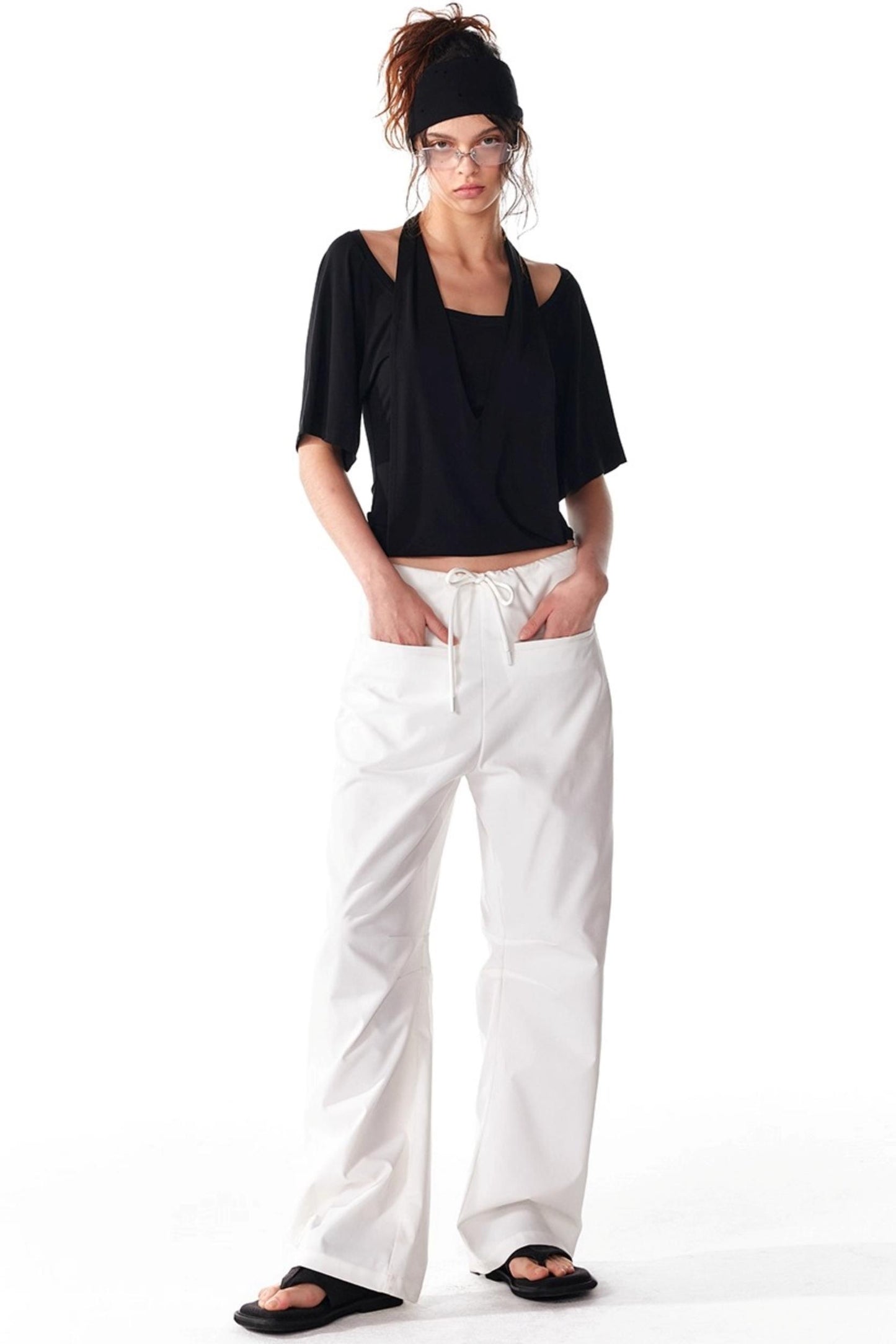 Soft Skin-Friendly Halterneck Stretch T-Shirt