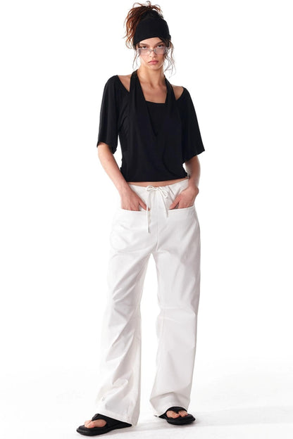 Soft Skin-Friendly Halterneck Stretch T-Shirt