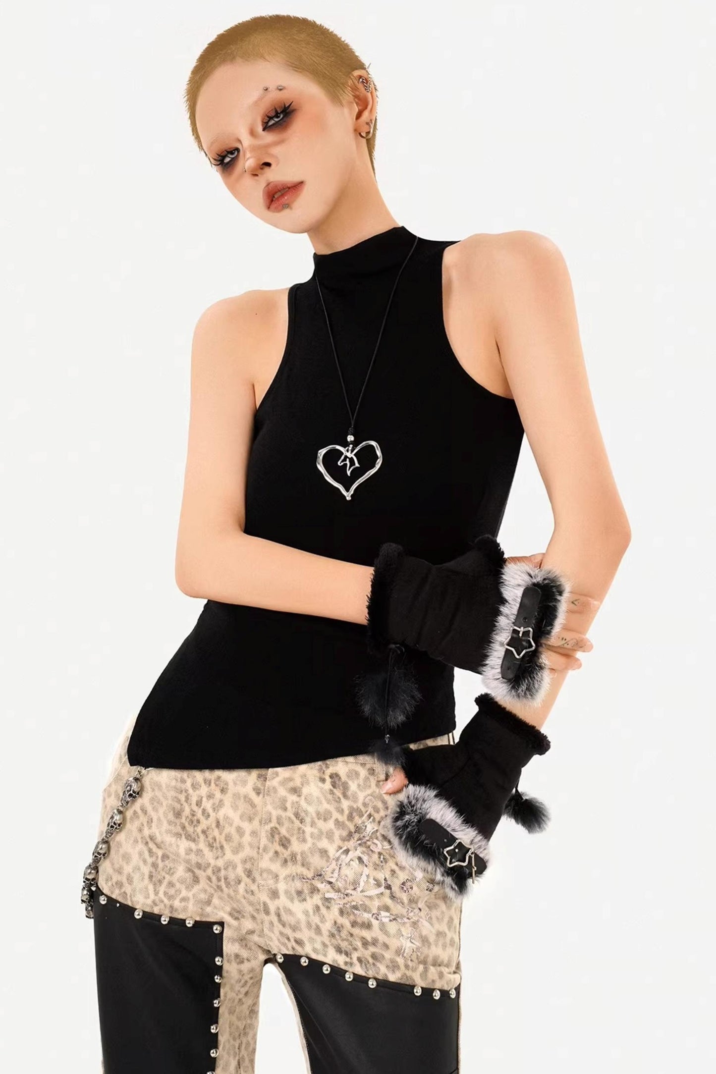 Retro Stand-Up Collar Vest