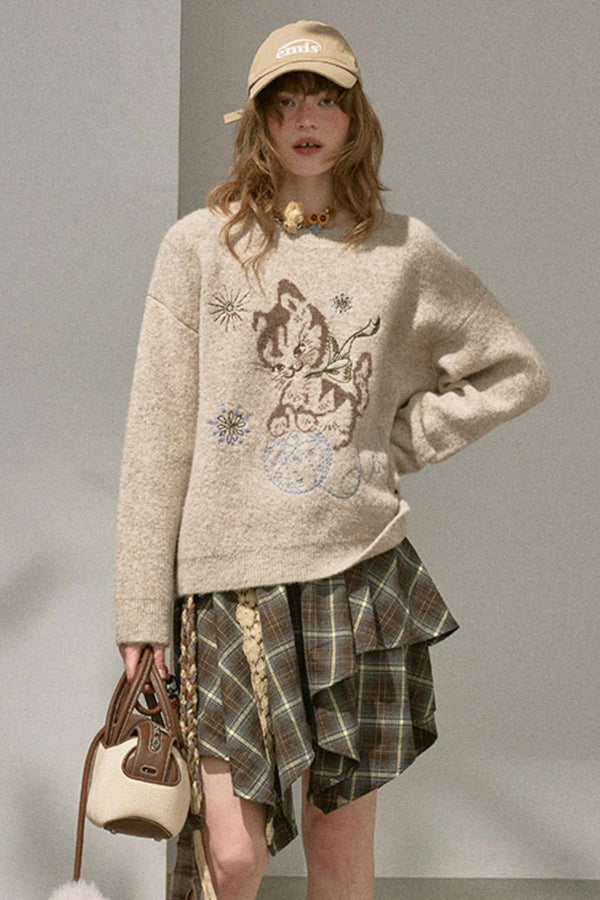 Kitten Knitted Sweater Top