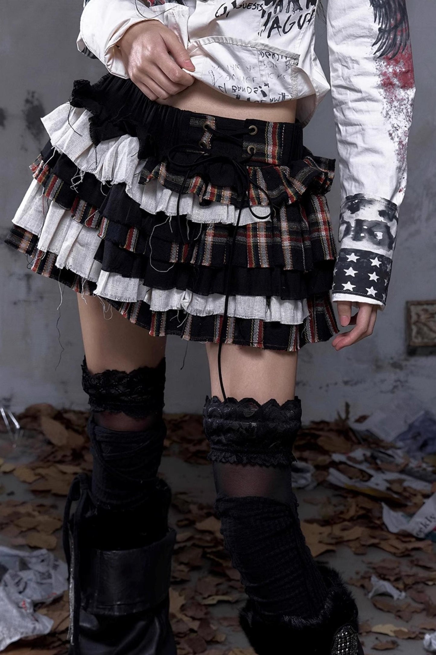 Vintage Rebel Plaid Skirt