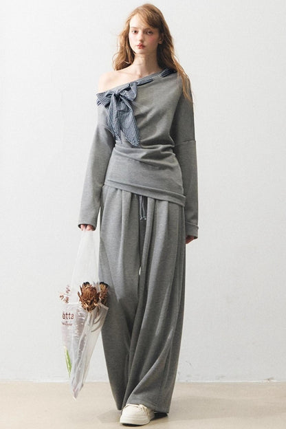 Schräg Schulter Schleifen Anzug Set