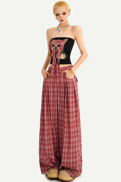 Sweet Spicy Plaid Vest Set-Up