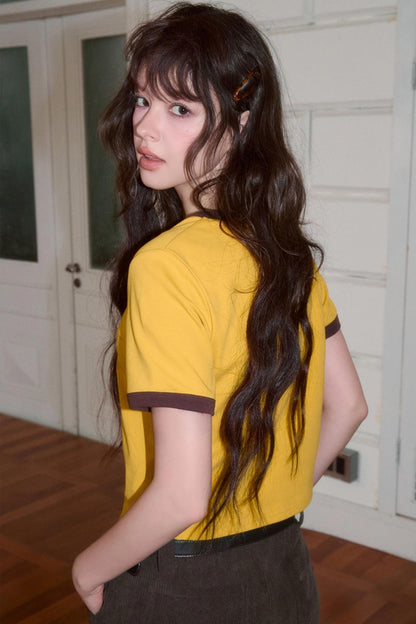 Cute Illustration Print Short Sleeve T-Shirt