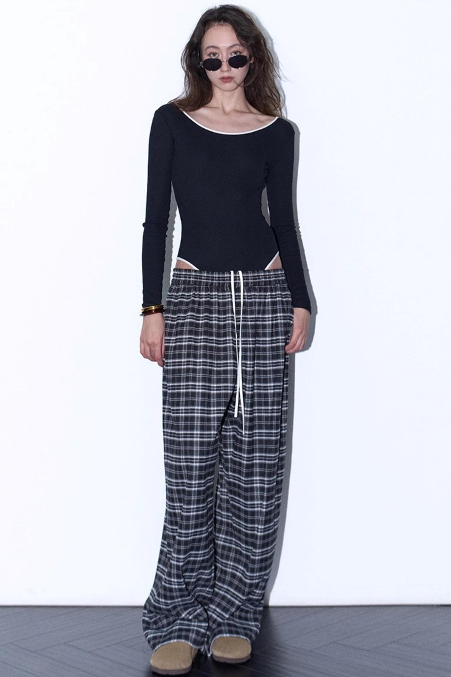 Striped Backless Jumpsuit Design Top