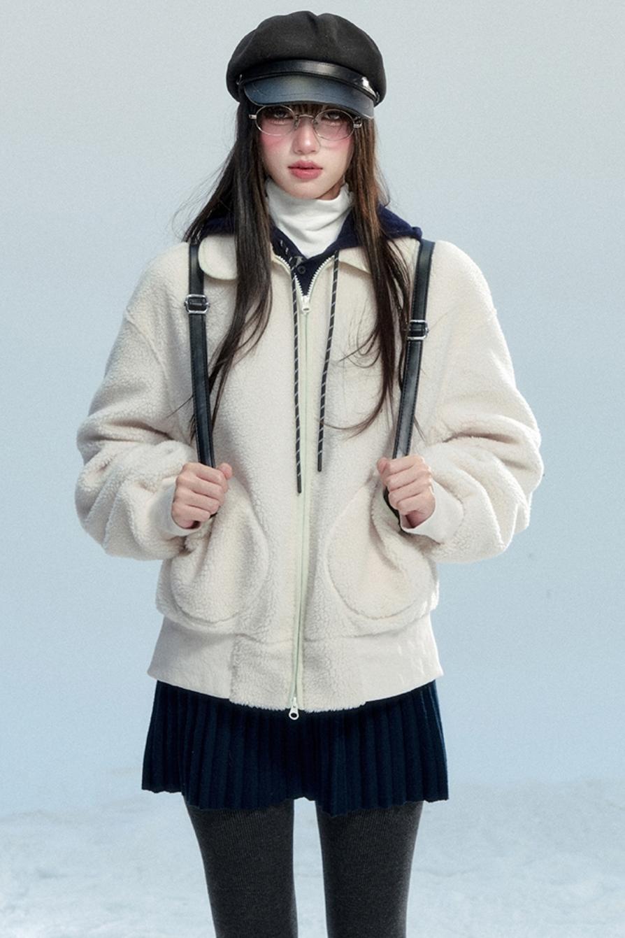 Retro Doll Collar Wool Jacket