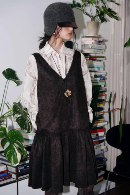 Vintage Suede Sleeveless Dress