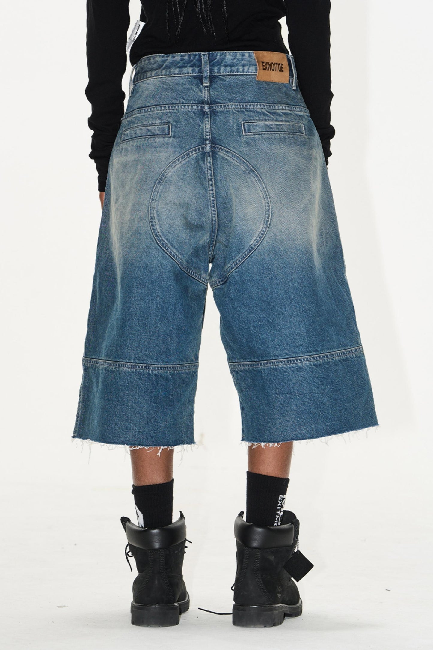 Distressed Raw-Hem Shorts