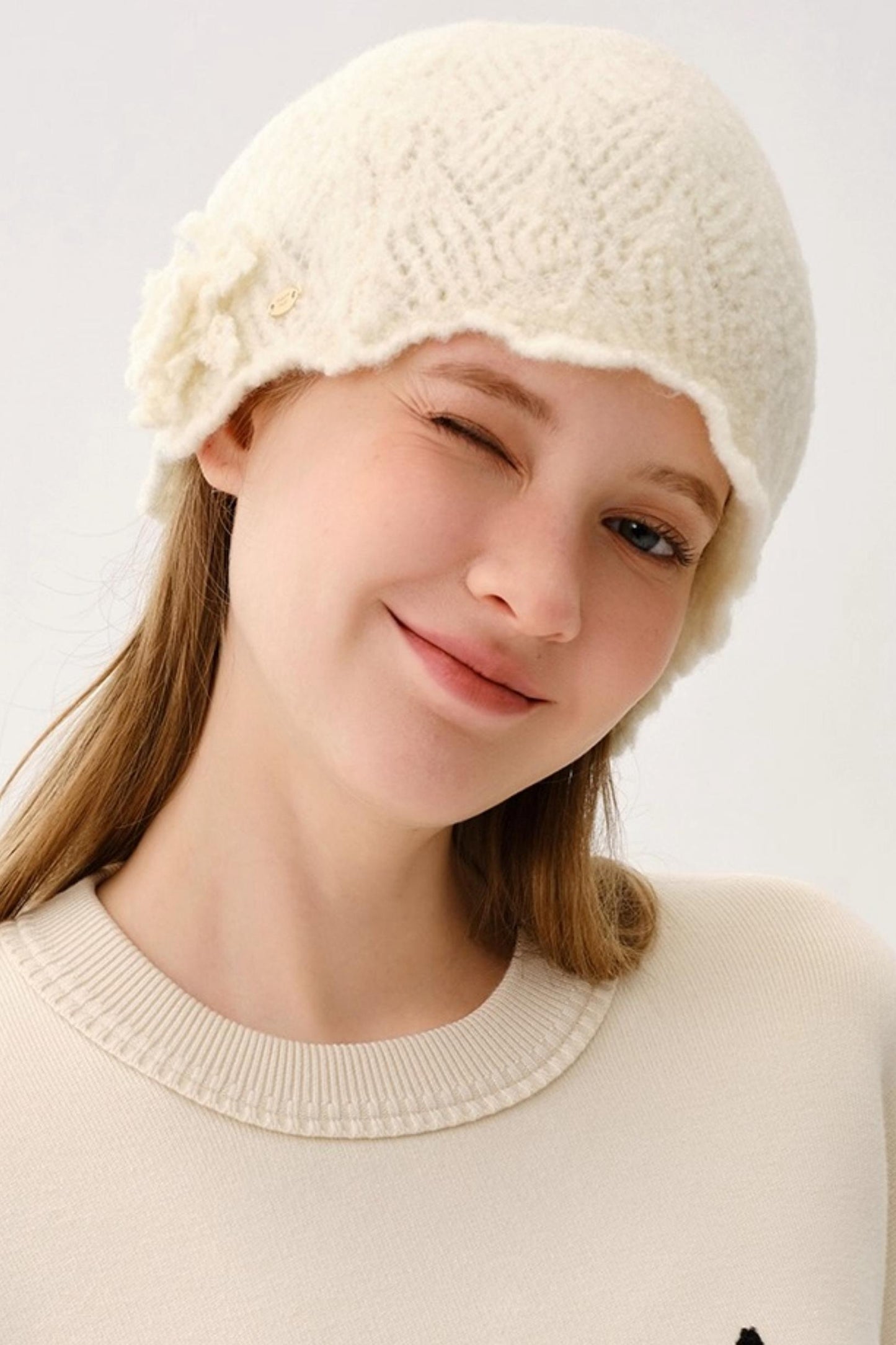 Romantic Snowflake Wool Hat