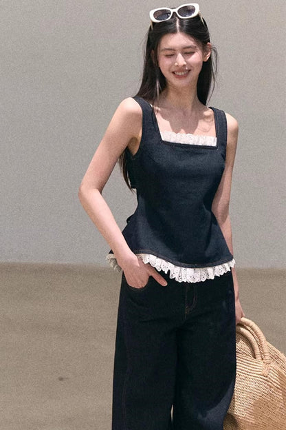 Sun-Kissed Floral Denim Set-Up