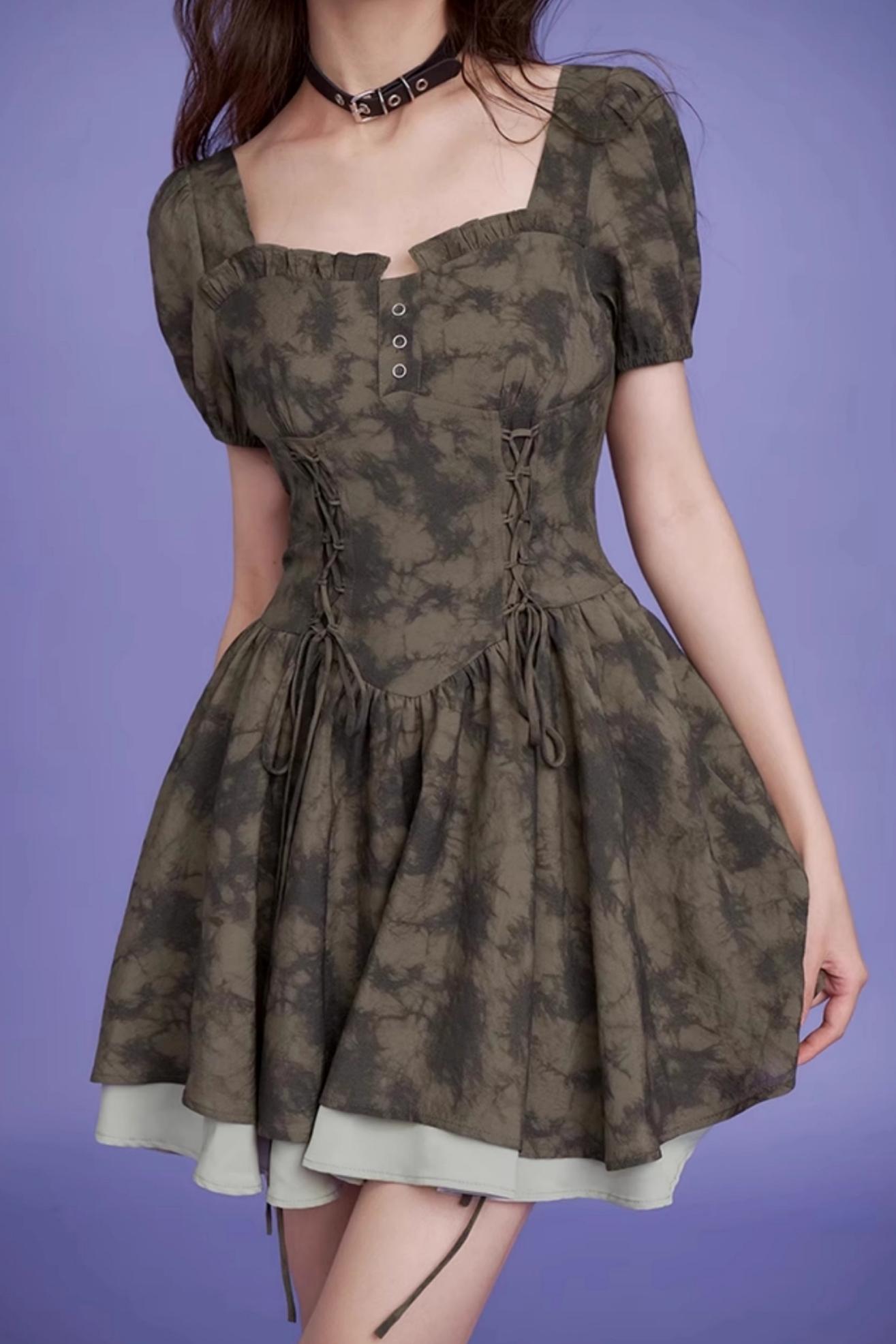 Fighting Fairy Green Tie-Dye Dress