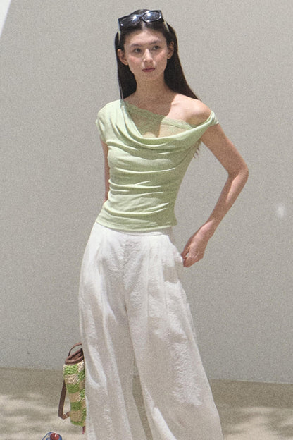 Pearlescent Wide Leg Trousers