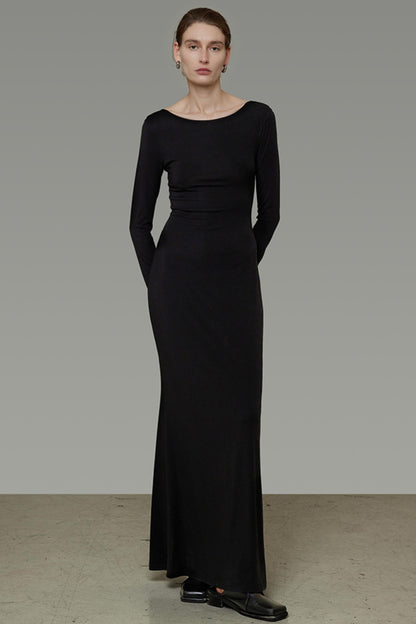 Black Slim Long Dress