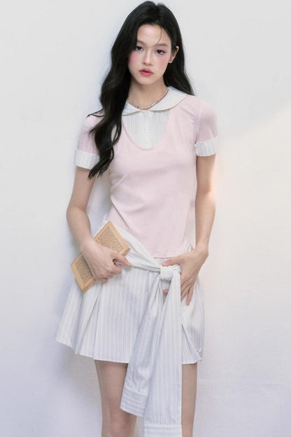 Chic Lycra Two-Piece Dress