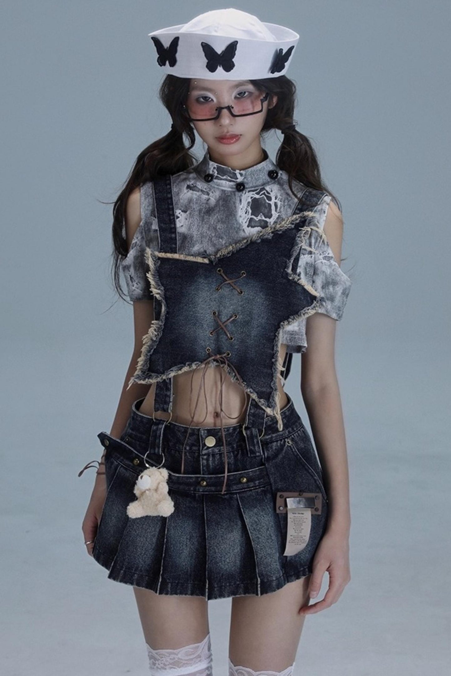 Denim Bib Culottes Set-Up