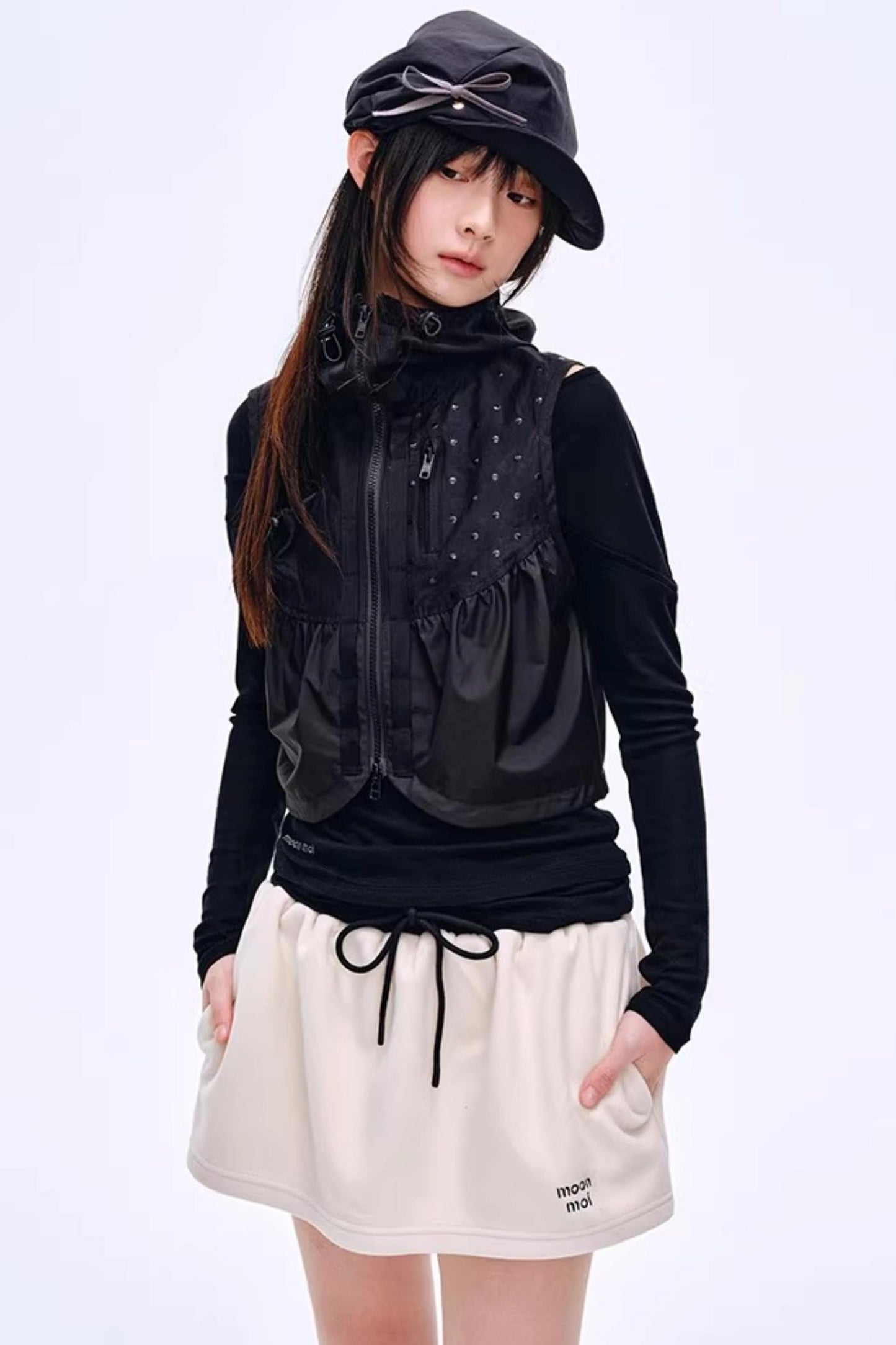Asymmetrical Wool Blend Blouse