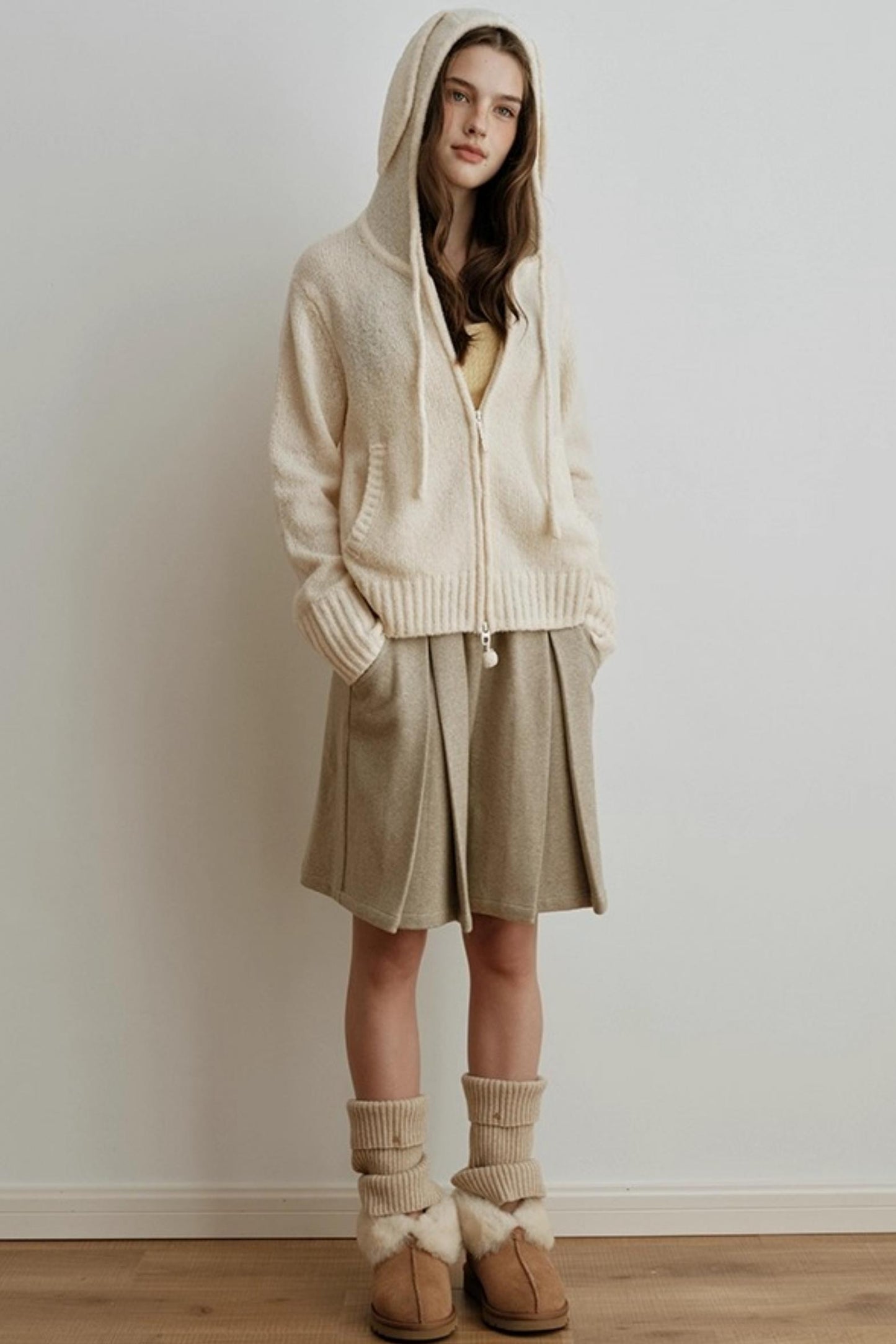 Yarn-Dyed Wool Bermuda Shorts