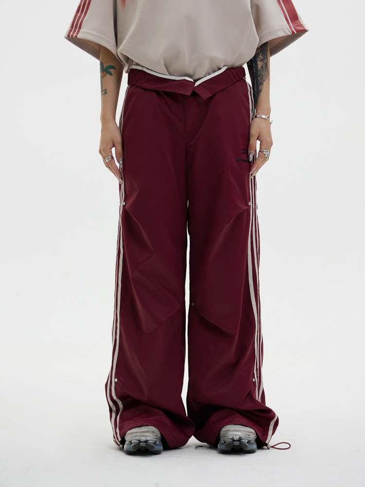 Stripe Wide Leg Jersey Pants