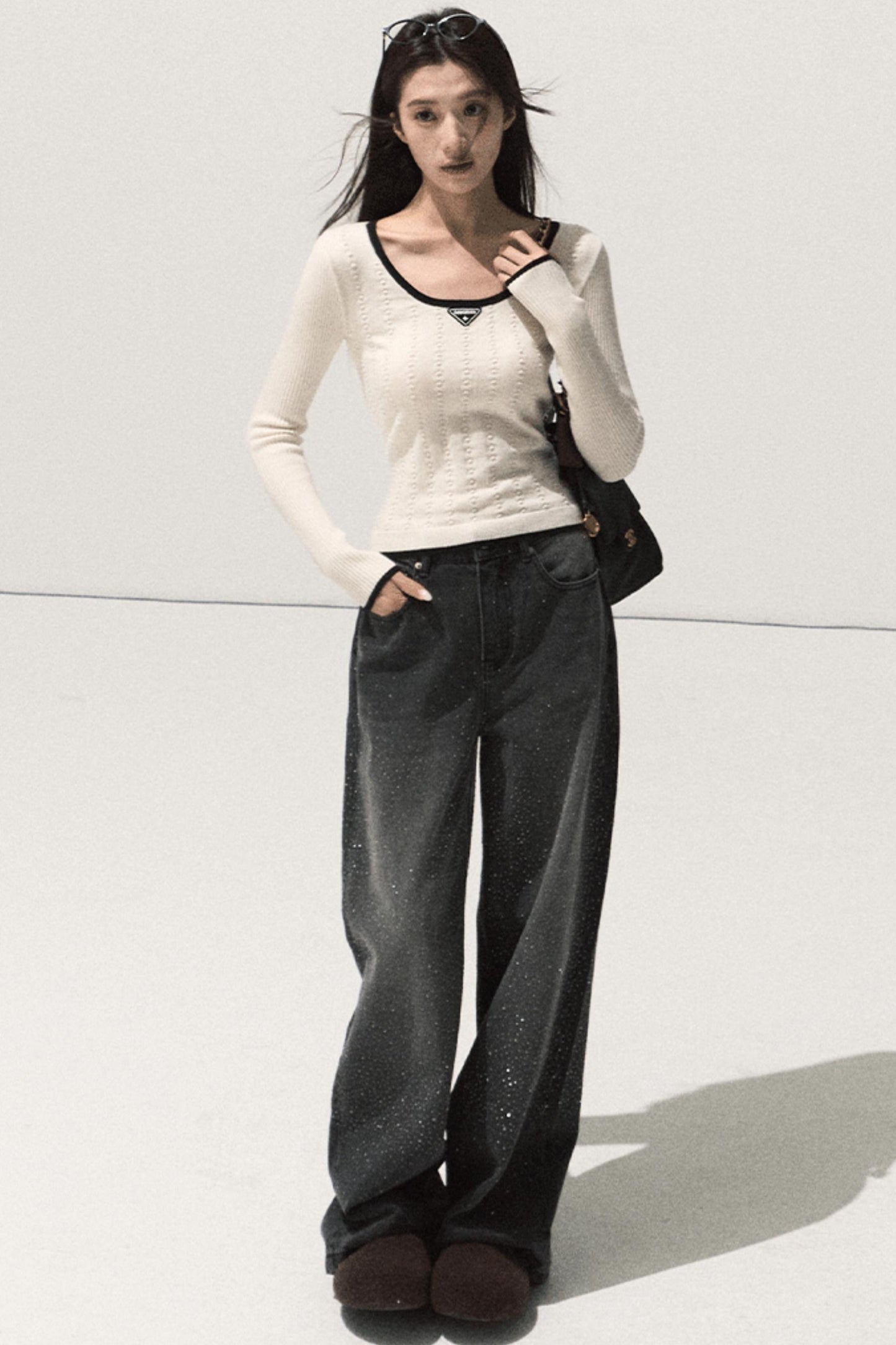 Wool Knit Slim Sweater