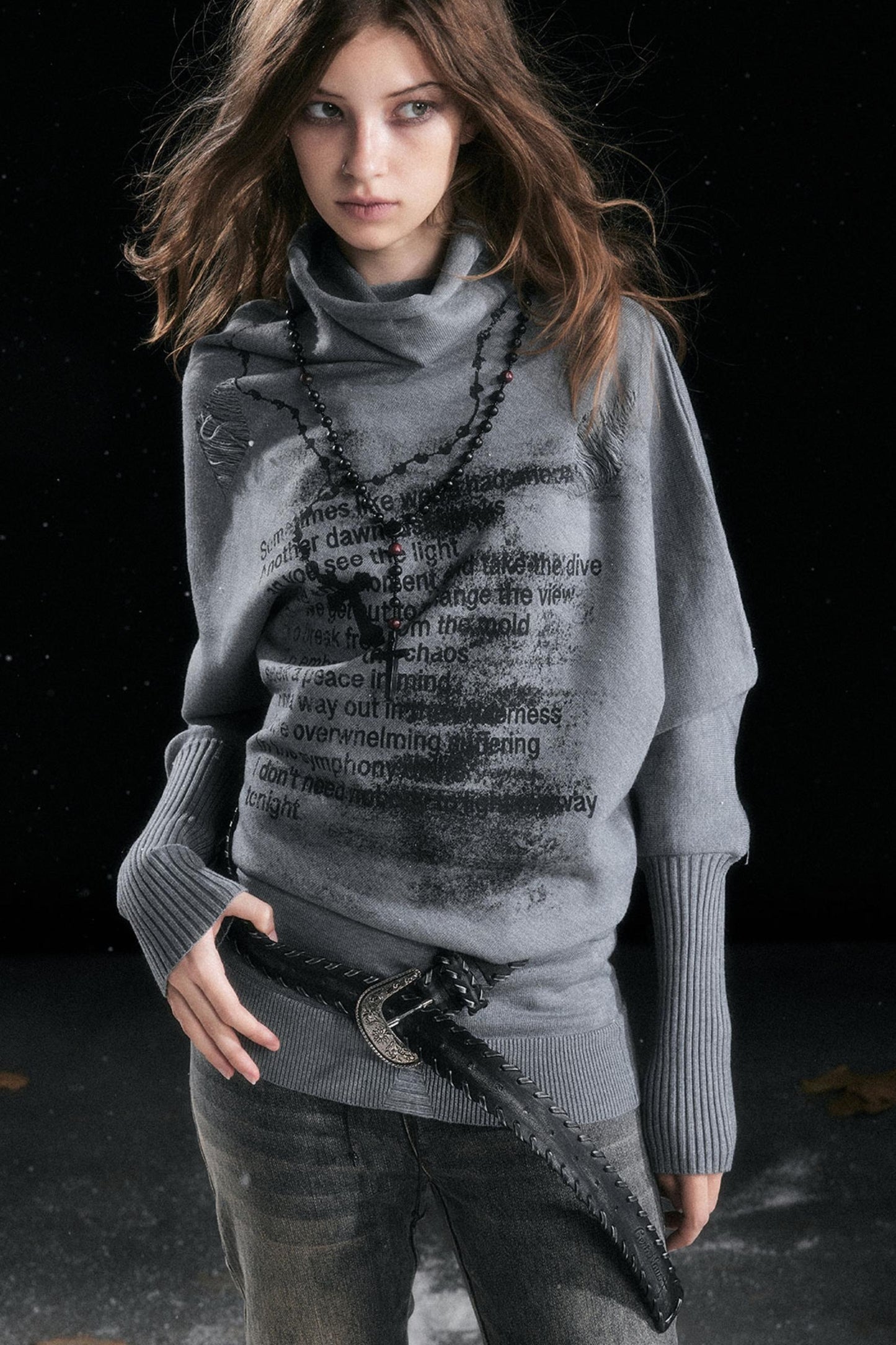 Asymmetrical Graffiti Top