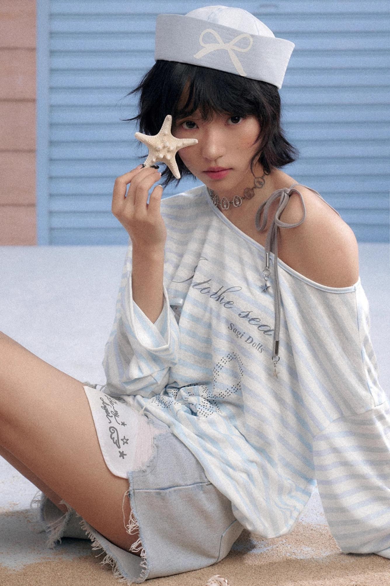 Ocean Striped Summer Smock Set-Up