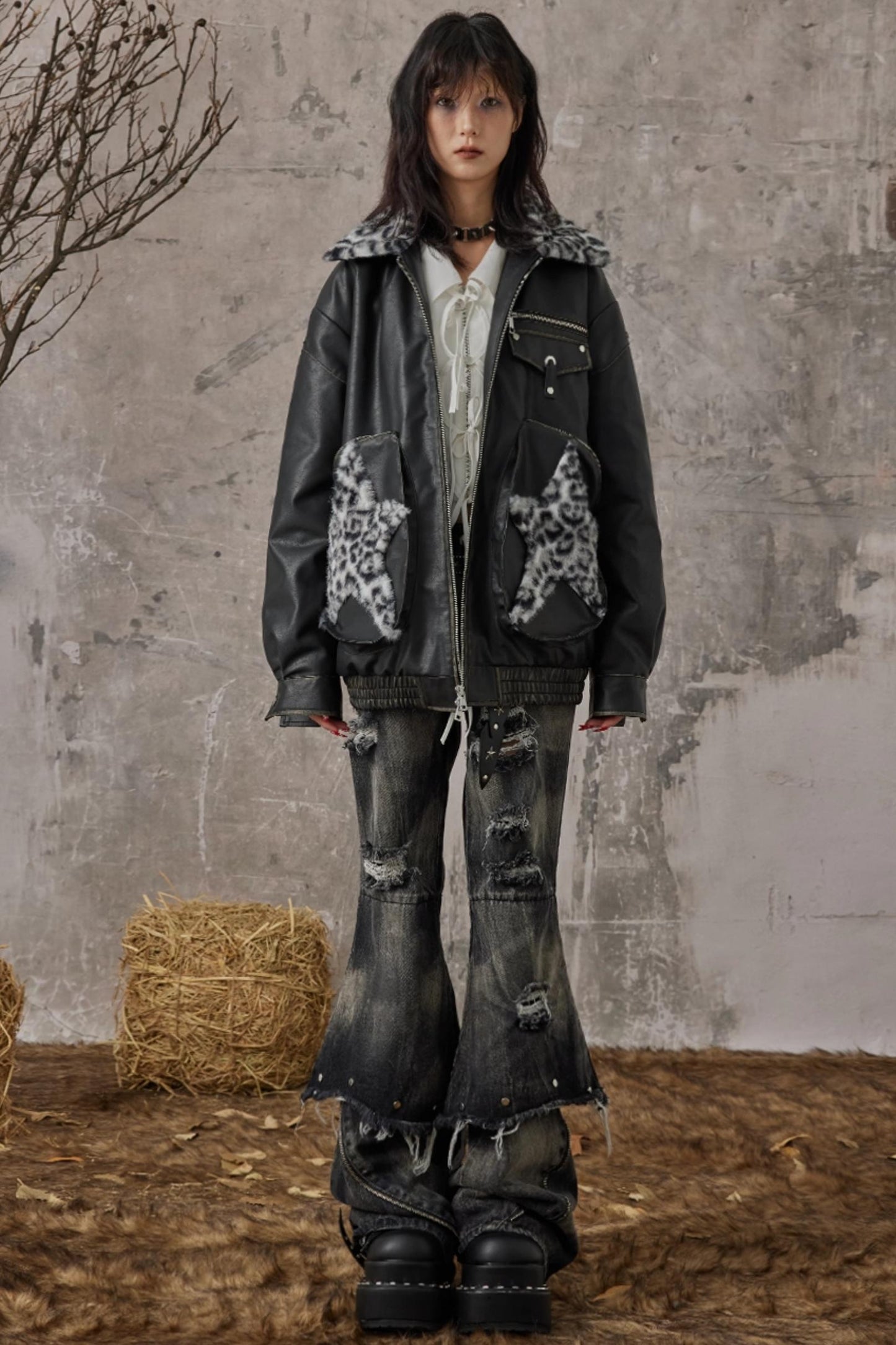 Vintage Punk Bootcut Jeans