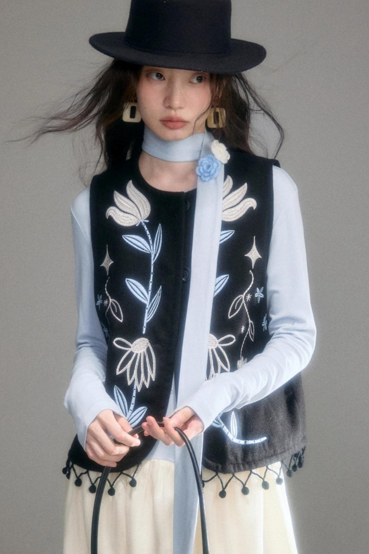 Angel Tulip Vintage Fringed Vest