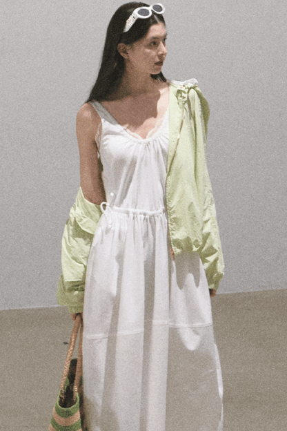 Sycamore Rose Fiber Balloon Skirt Dress