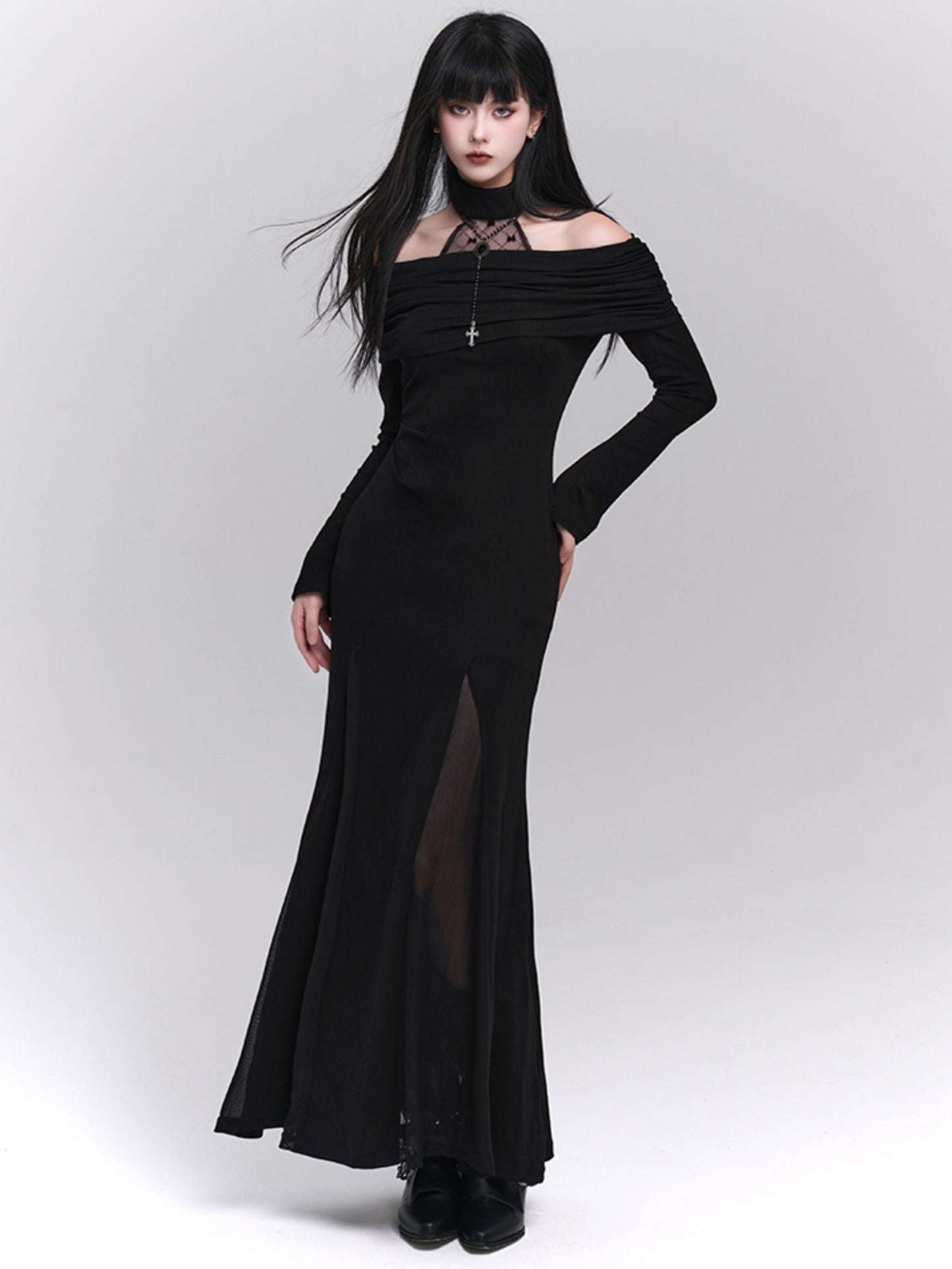 Dark Style Unique Halterneck Dress