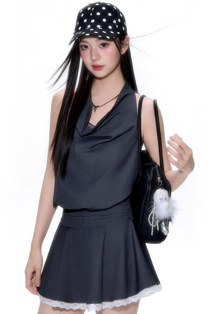 Lace-Trimmed A-Line Summer Dress