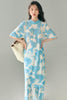 Blau-weißes Kleid