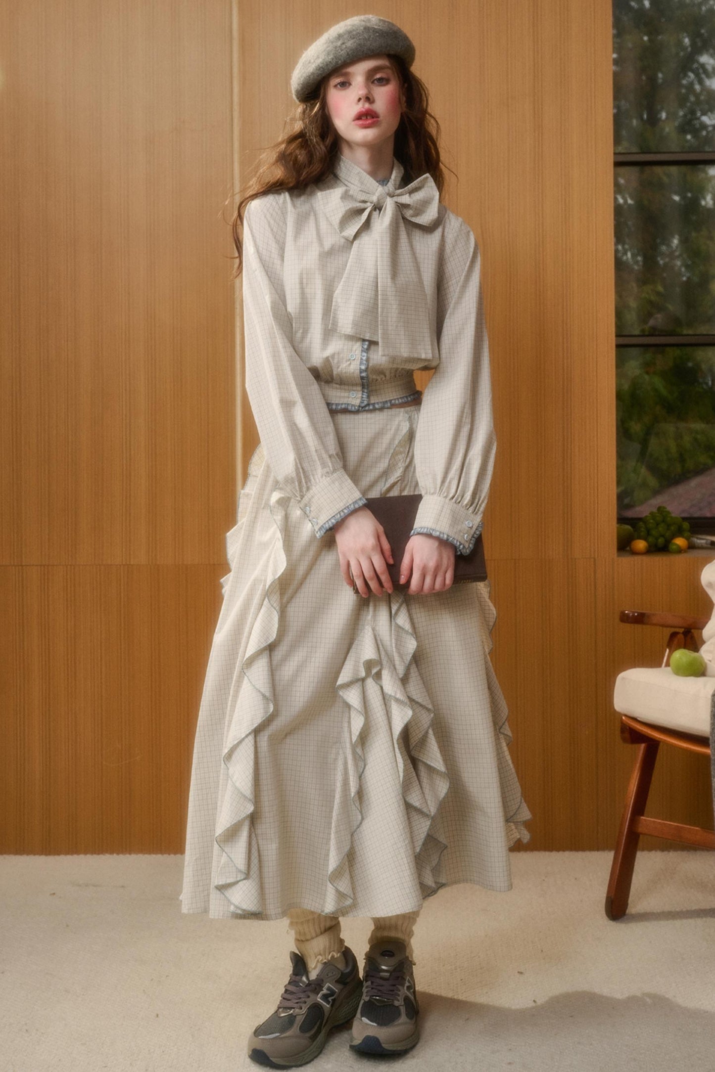 Gentle Wind Cotton Top & Skirt Set-Up