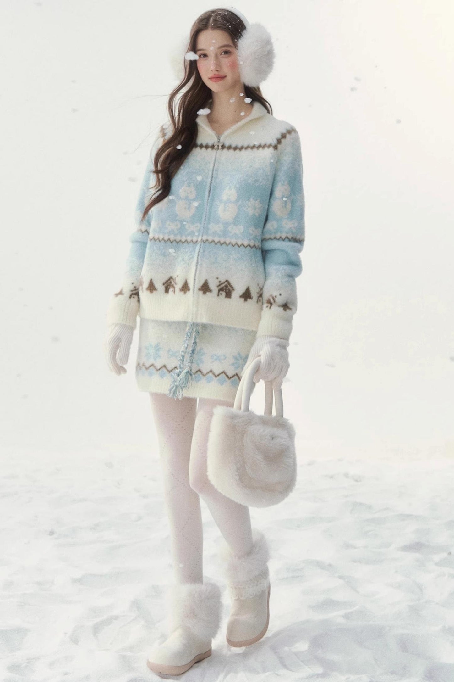 First Snow Nerzjacke und Rock Set