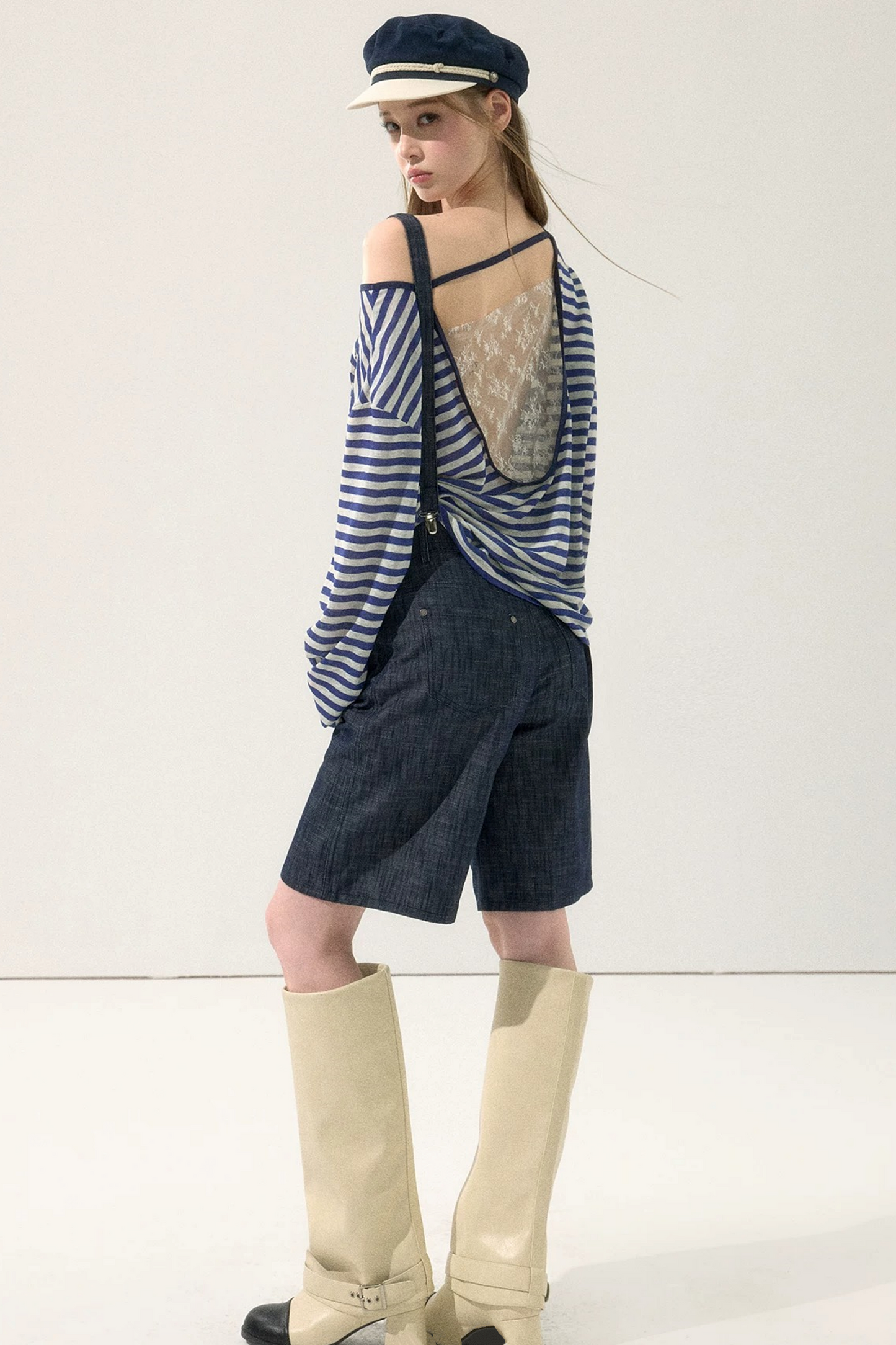 Versatile Striped Cover-Up Top