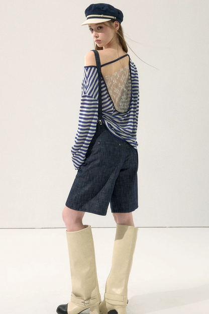 Versatile Striped Cover-Up Top
