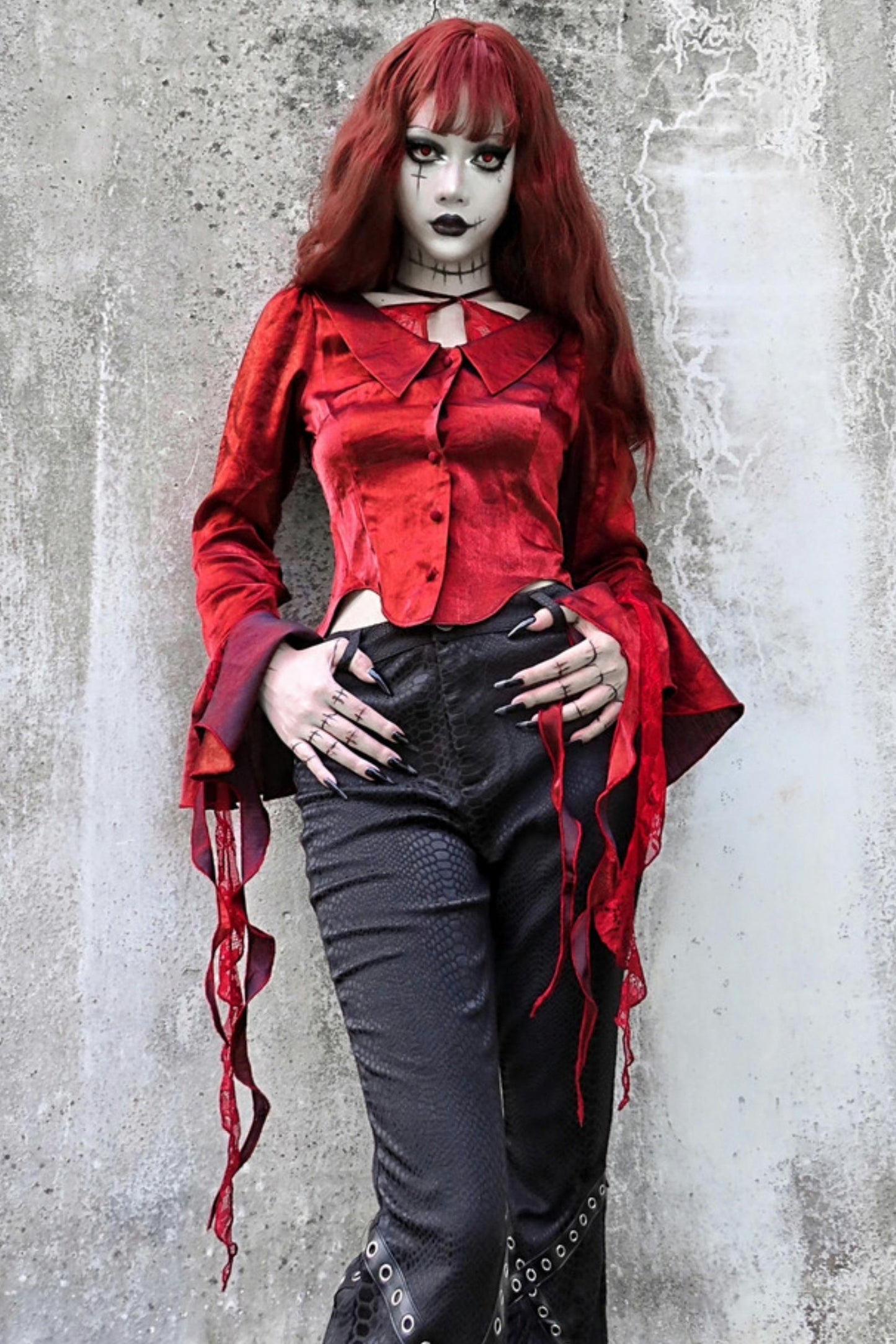 Vampire Blood Red Halterneck Top