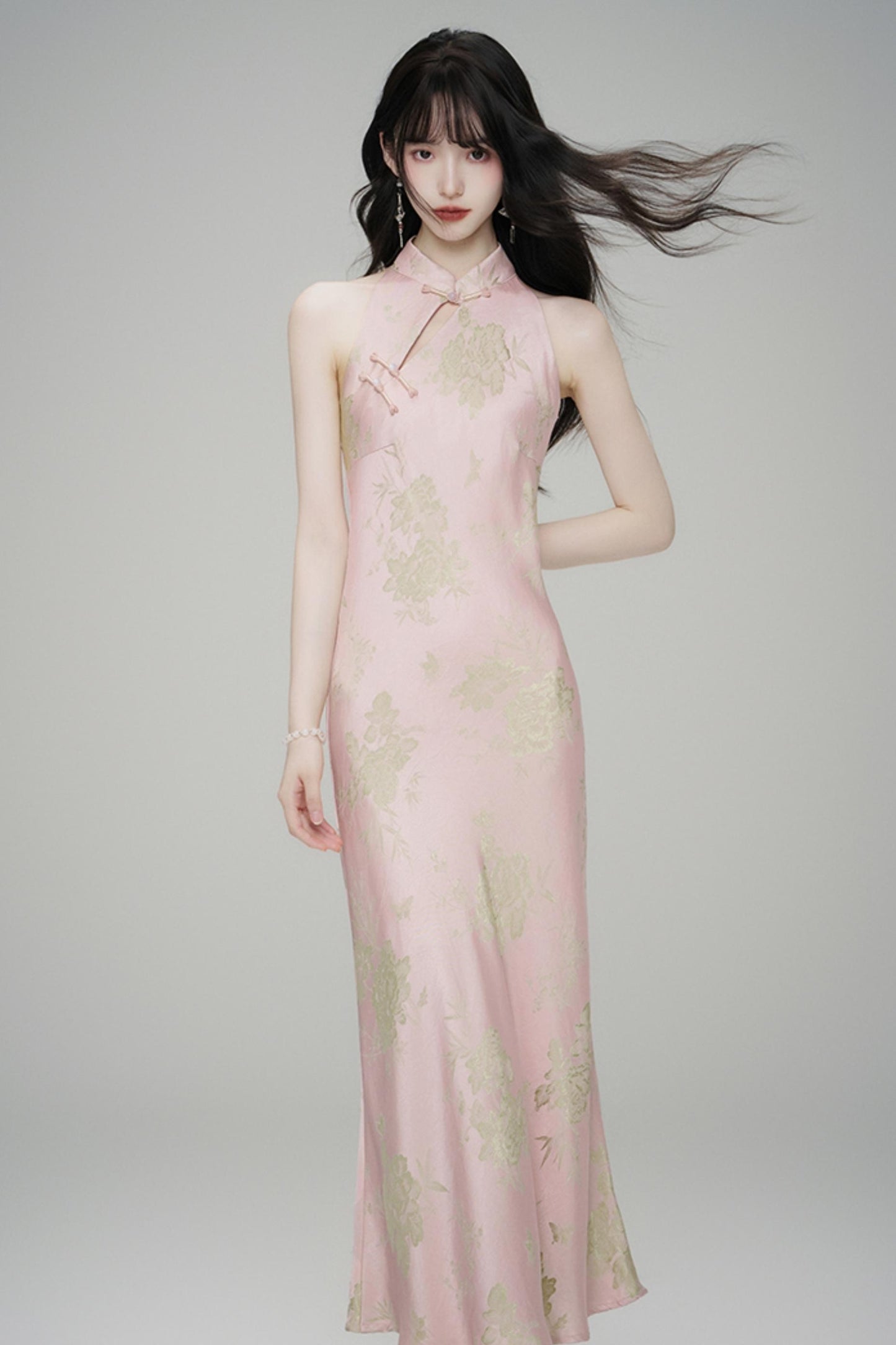 Chic Jacquard Slim Cheongsam Dress