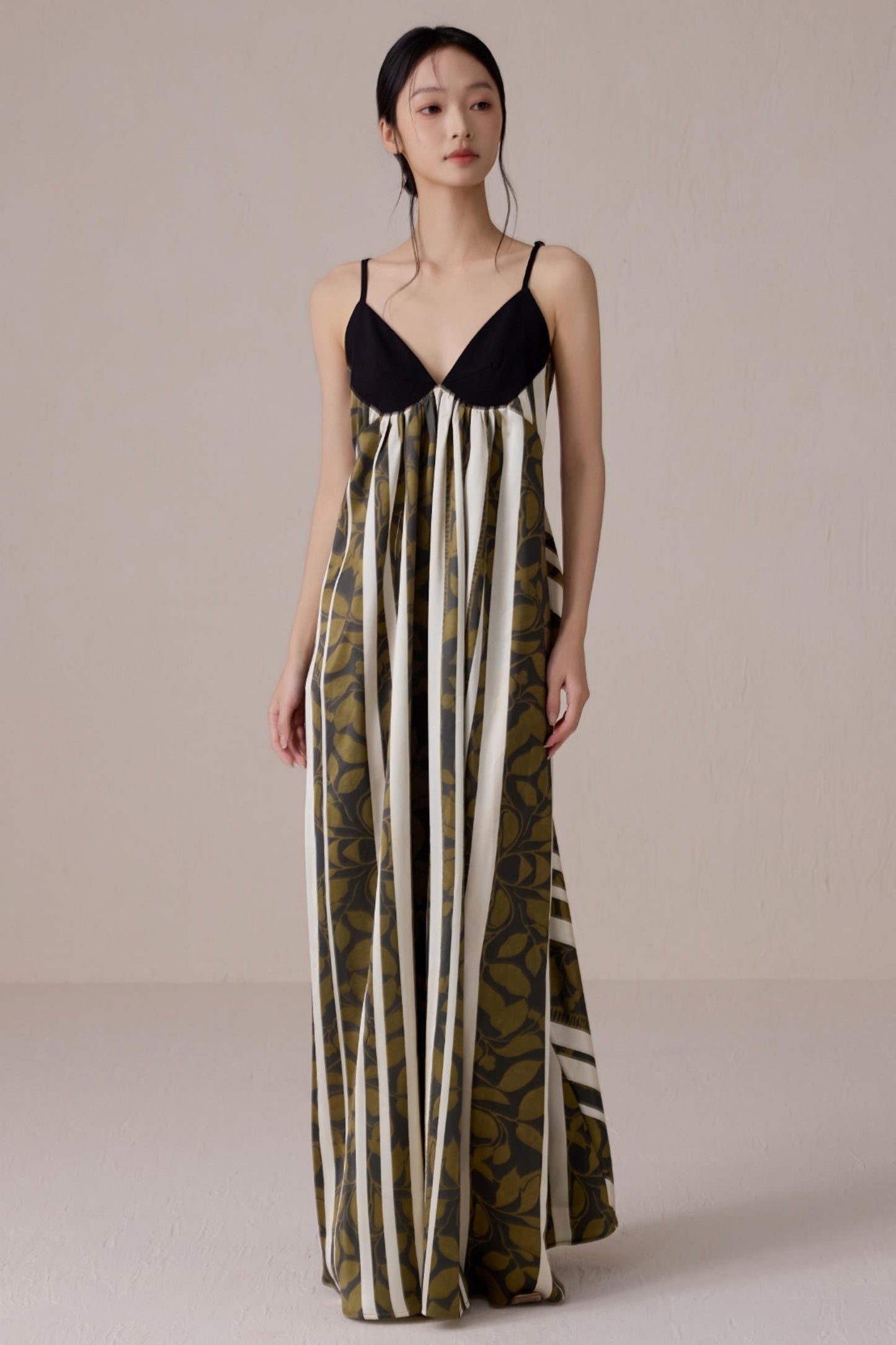 Striped V-Neck Dress