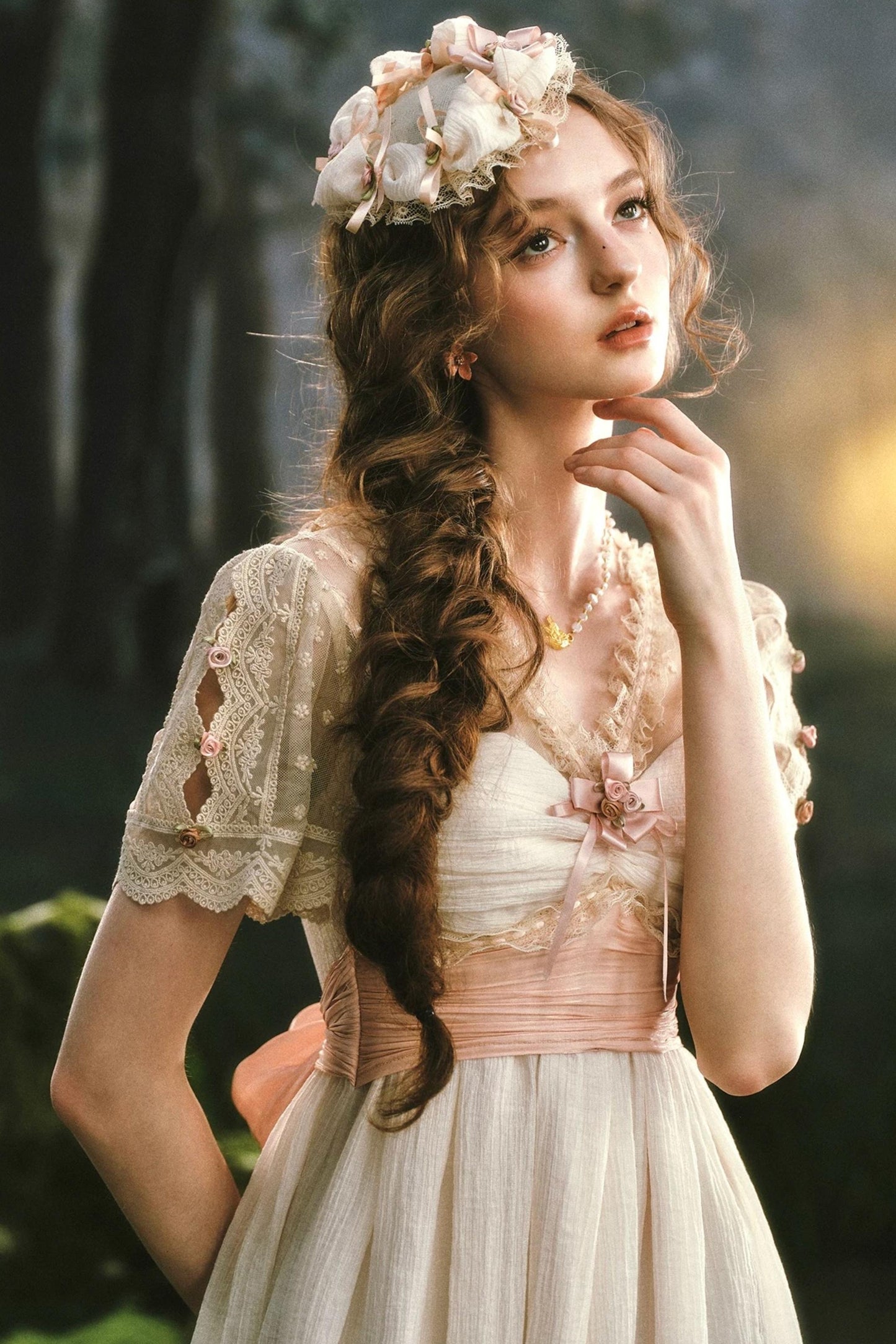 Lace Imperial Beige Dress