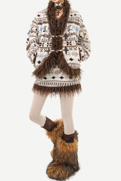 Retro Ethnic Cotton Coat Set-Up