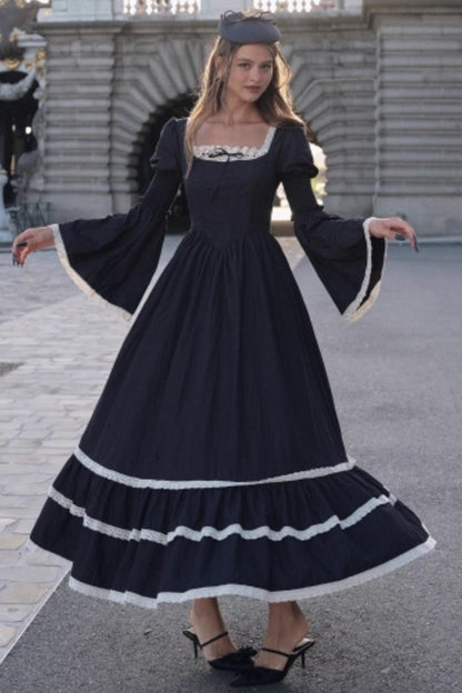 Dark Blue Lace Dress