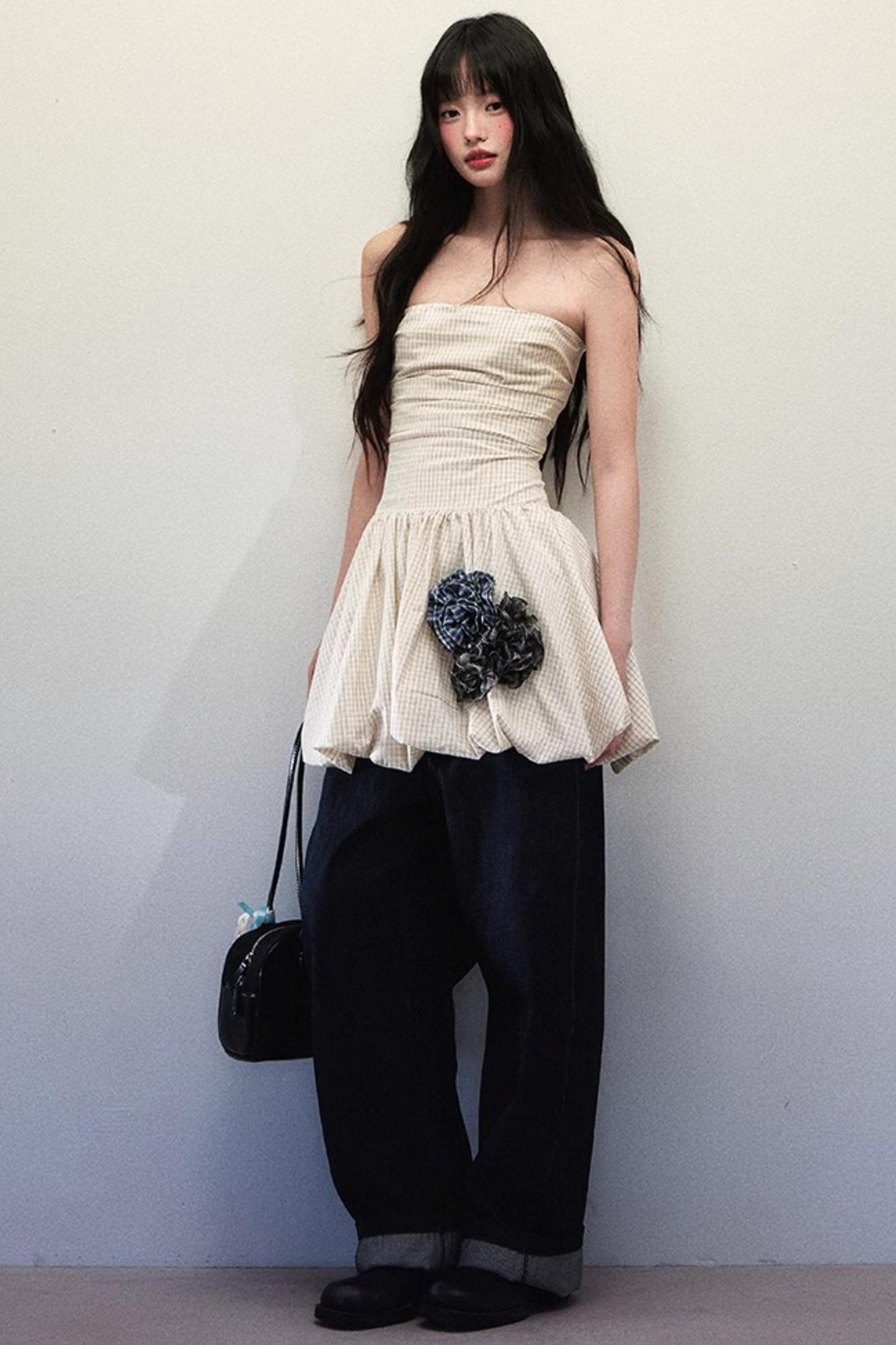 Apricot Beige Floral Waist Sheath Dress