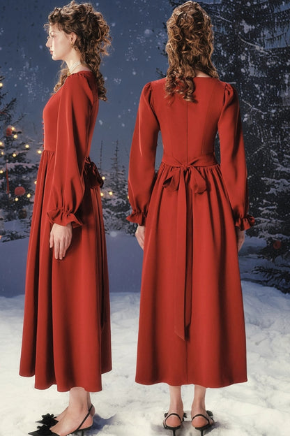 Lace Bordeaux Retro Dress